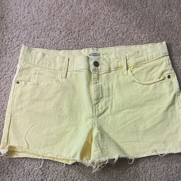 Old Navy Yellow Jean Shorts - Picture 1 of 2